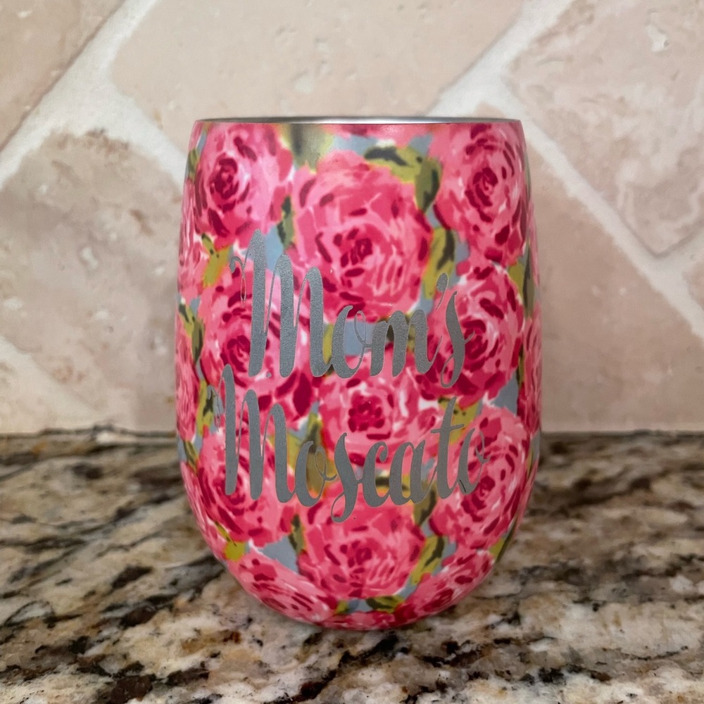 Rose 🌹 Print Wine 🍷 Glass